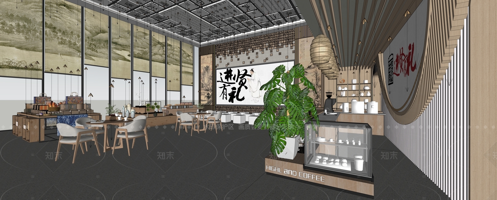 现代其他店铺SU模型下载【ID:1206649370】