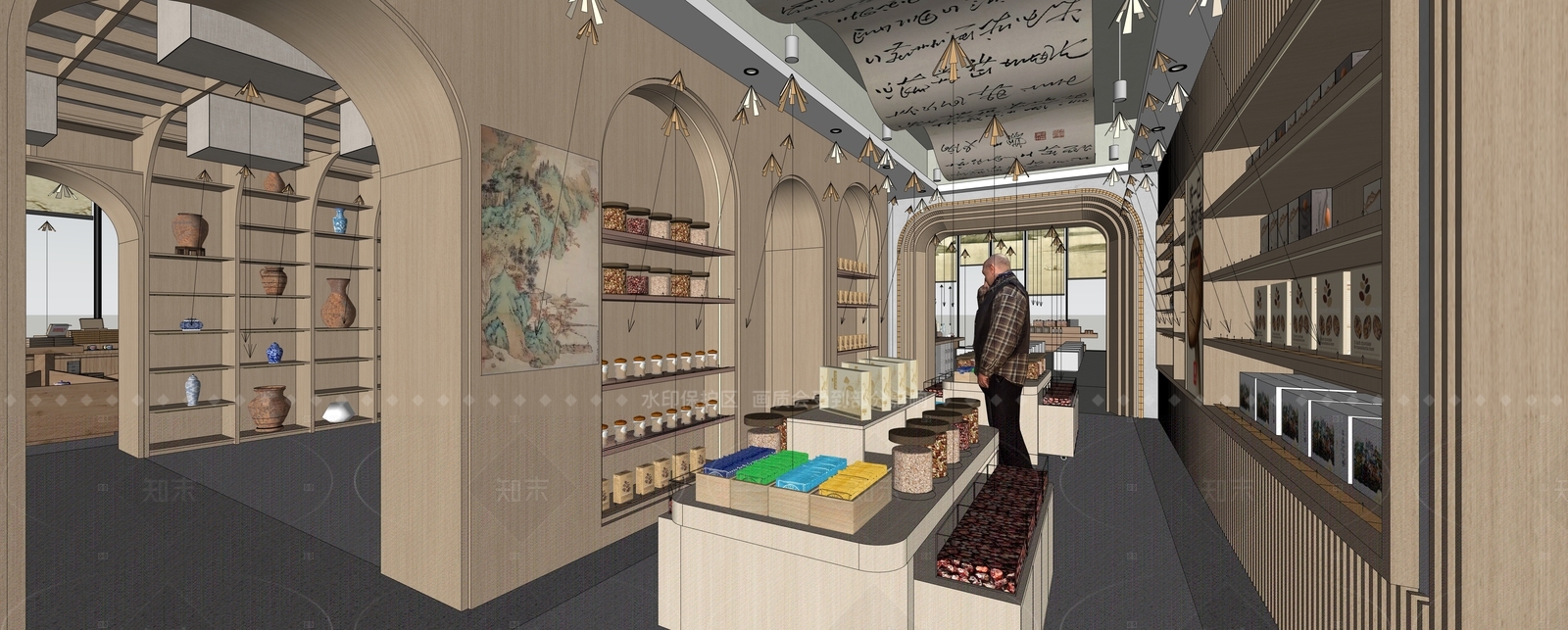 现代其他店铺SU模型下载【ID:1206649314】