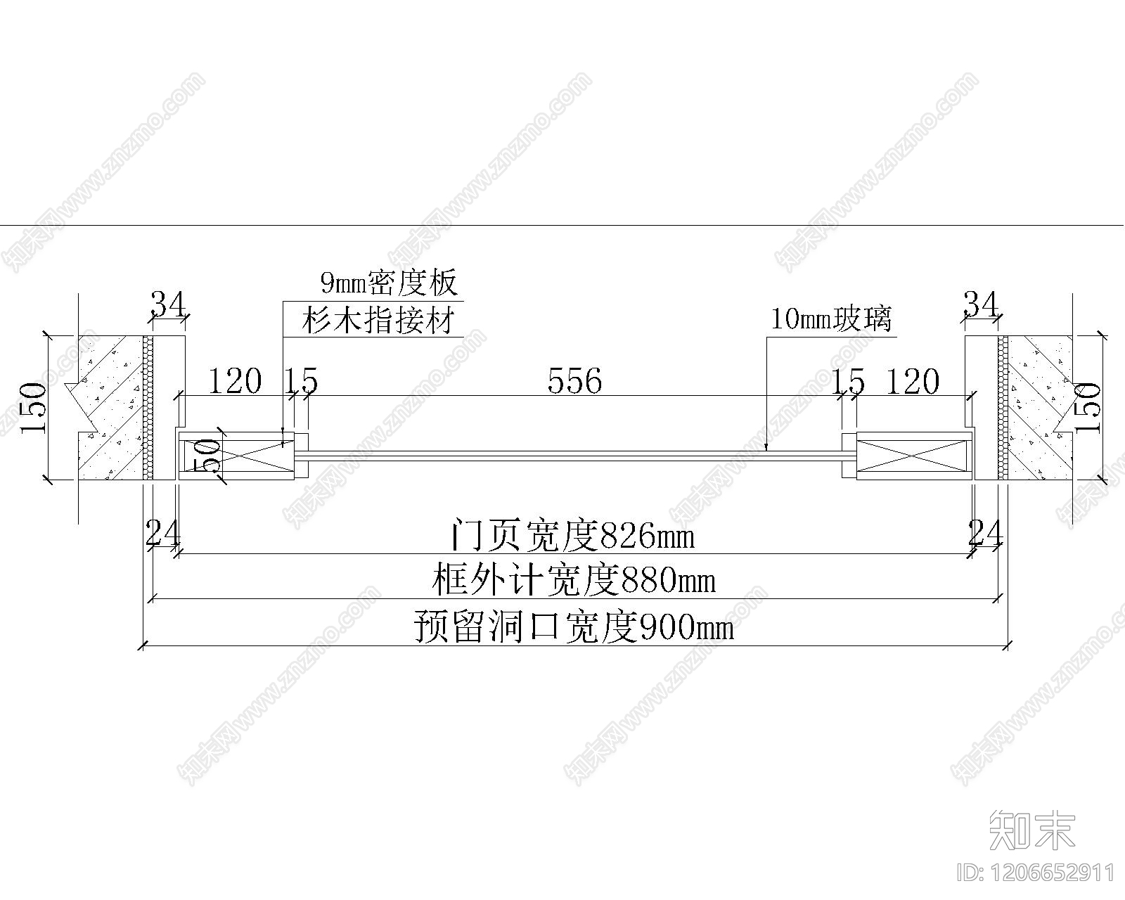 综合门节点cad施工图下载【ID:1206652911】