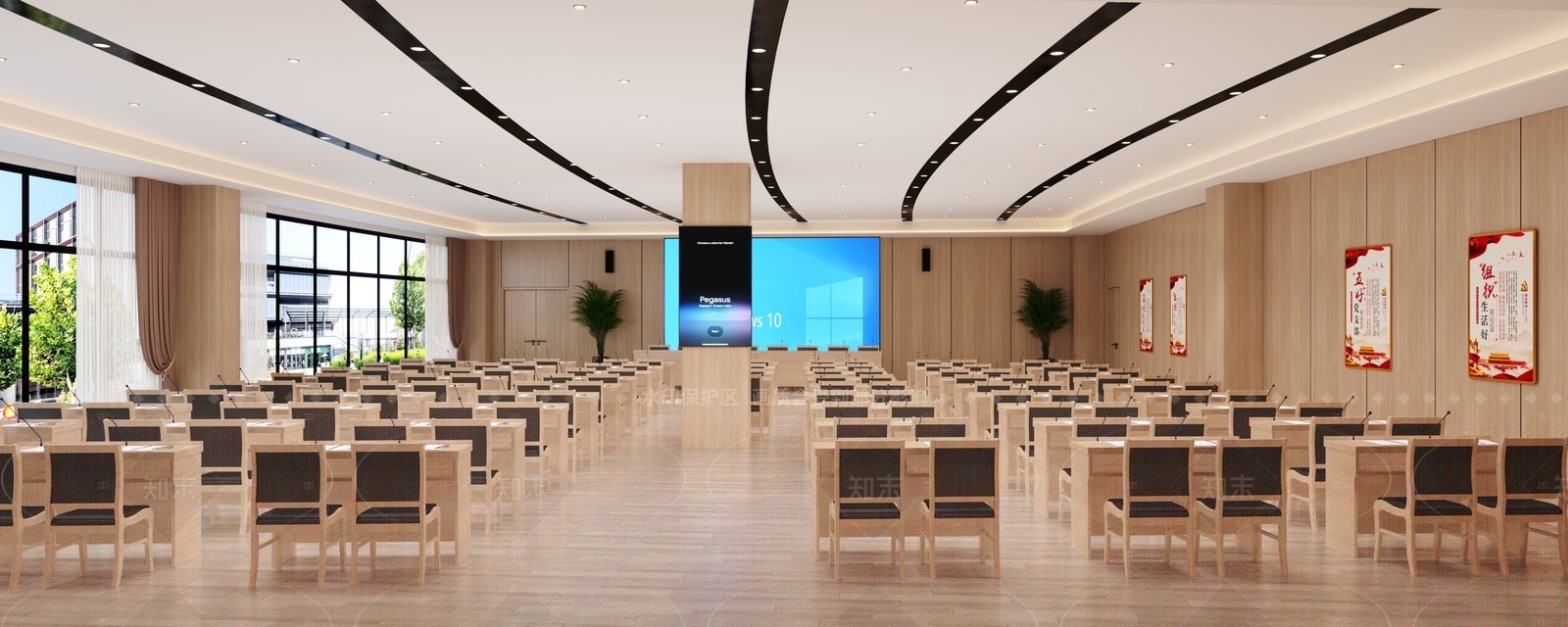 现代教室3D模型下载【ID:1206655627】