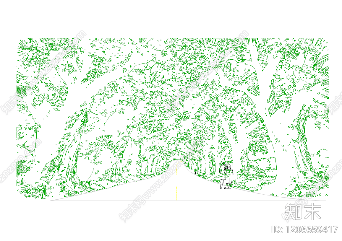 路侧绿化带景观施工图下载【ID:1206659417】