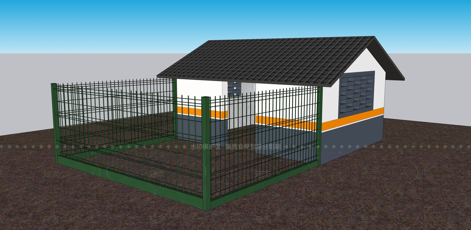 新中式中式农场SU模型下载【ID:1206661616】