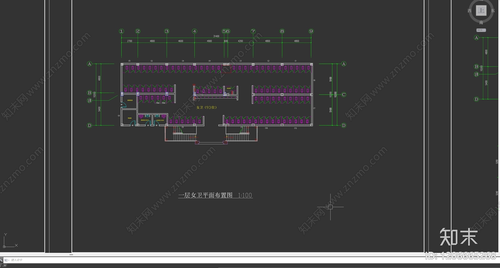现代简约公厕cad施工图下载【ID:1206665268】