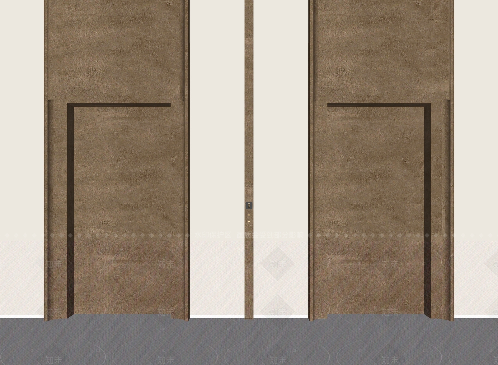 现代电梯厅SU模型下载【ID:1206665520】