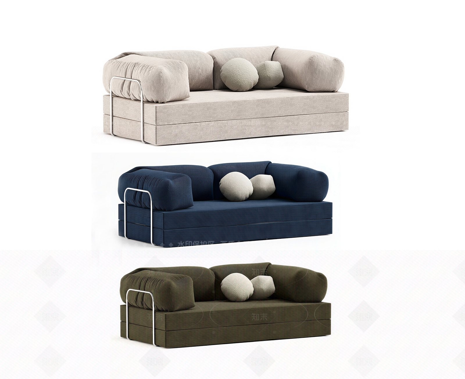 现代沙发床SU模型下载【ID:1206666498】