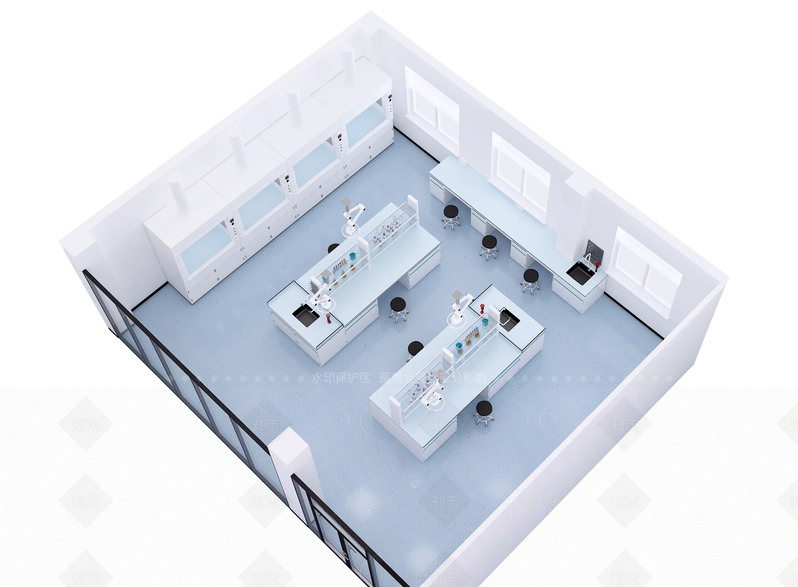 现代实验室3D模型下载【ID:1206668590】