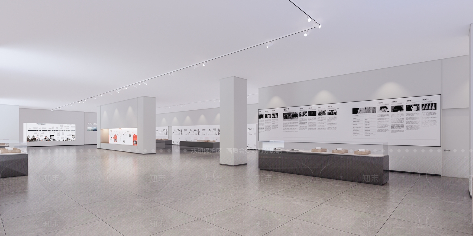 现代企业文化展厅SU模型下载【ID:1206670962】