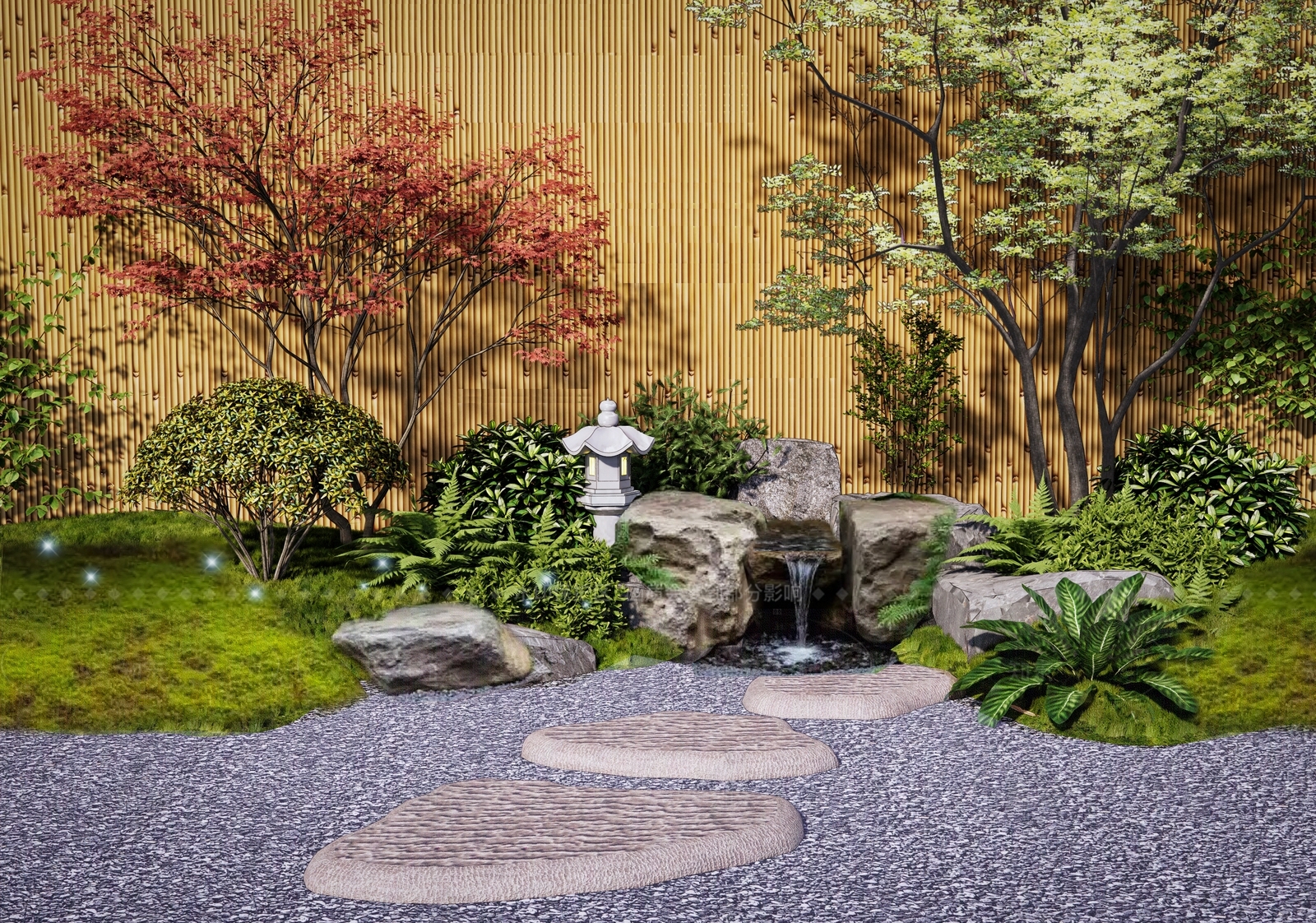 日式新中式其他景观小品SU模型下载【ID:1206672003】