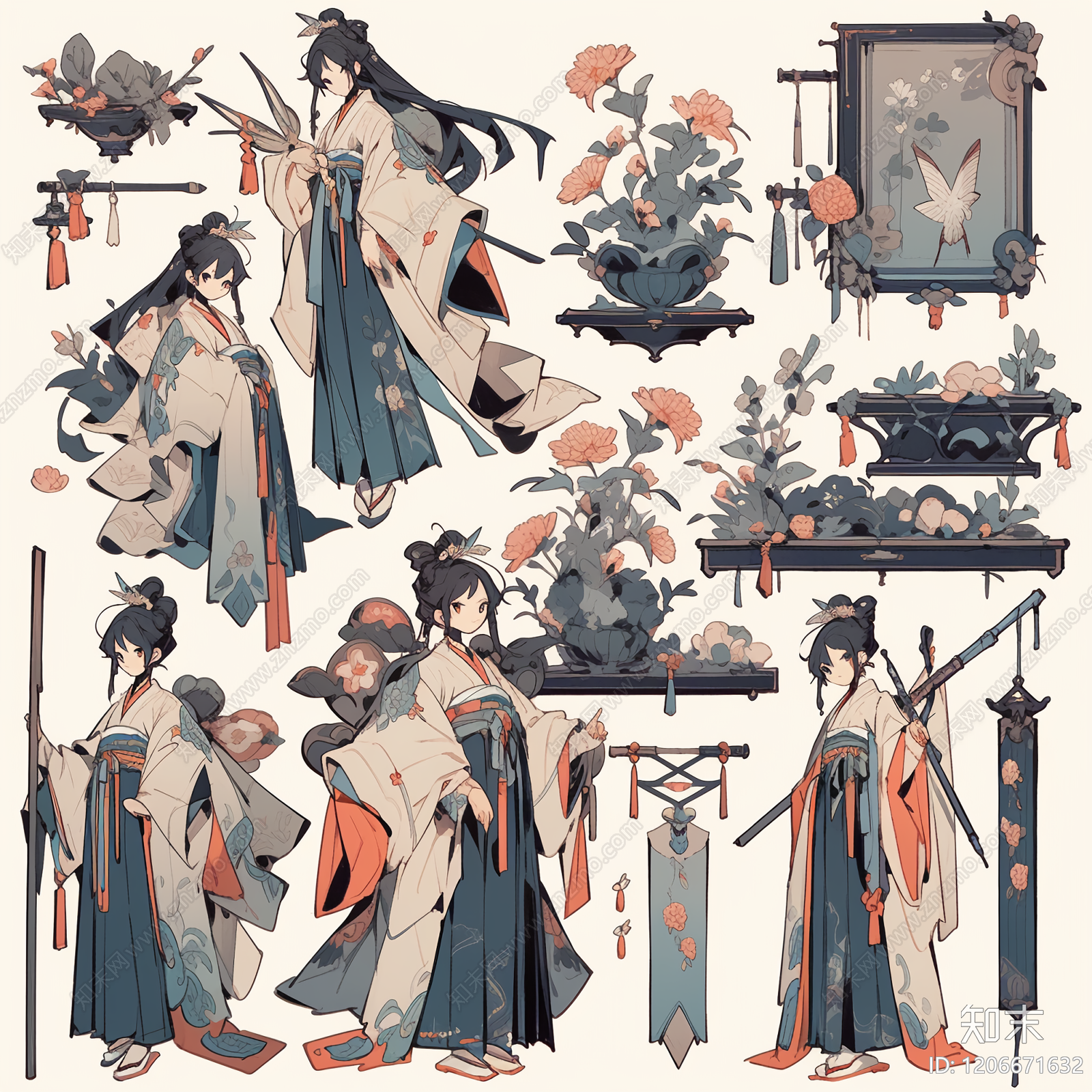现代新中式其他挂画贴图下载【ID:1206671632】