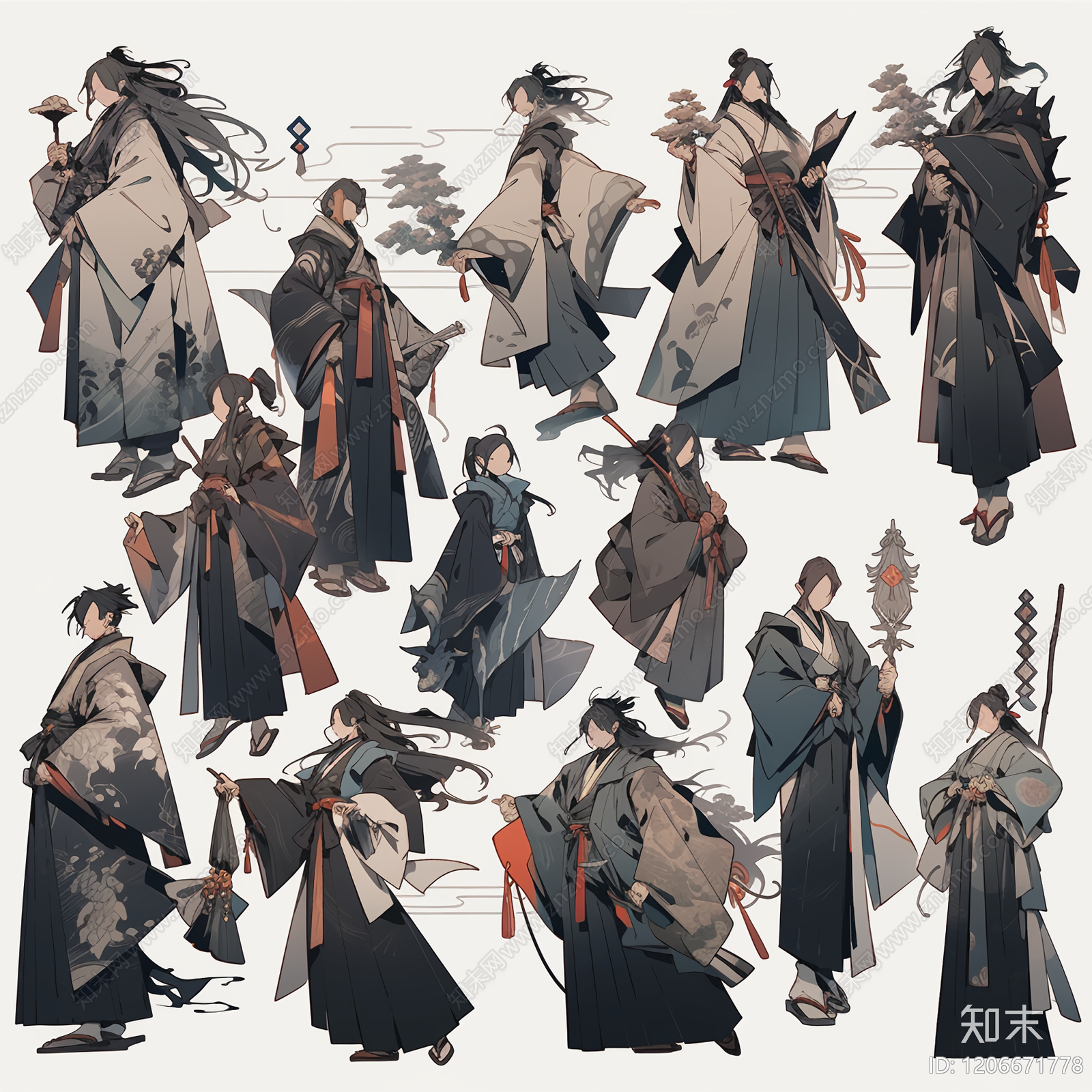 新中式中式其他挂画贴图下载【ID:1206671778】