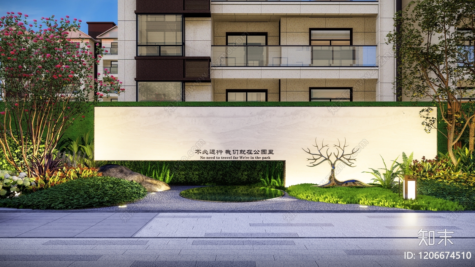 小区围墙区域cad施工图下载【ID:1206674510】