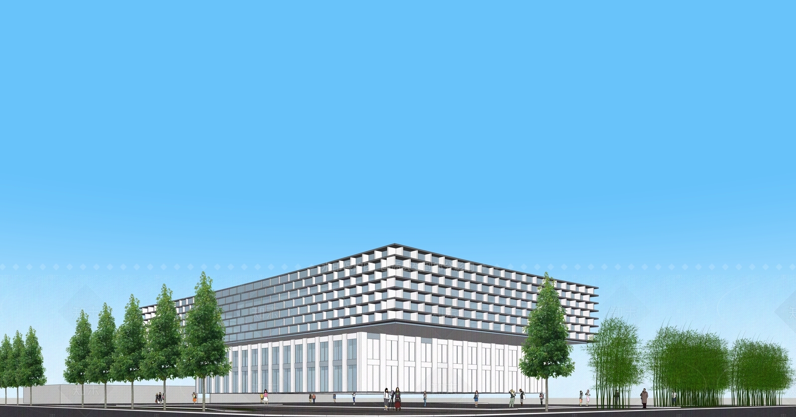 现代社区服务中心SU模型下载【ID:1206679221】