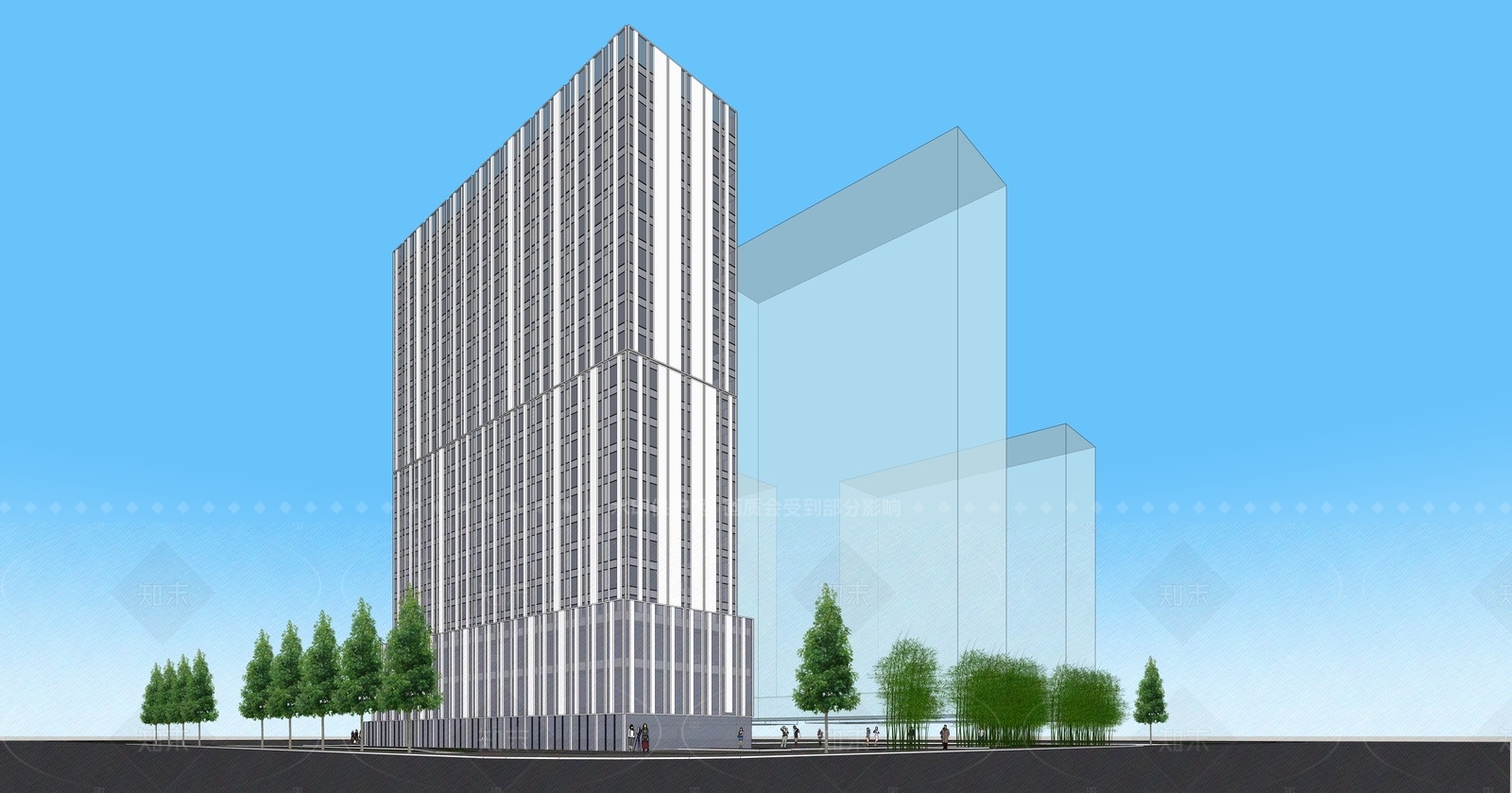 现代产业园办公楼SU模型下载【ID:1206680123】