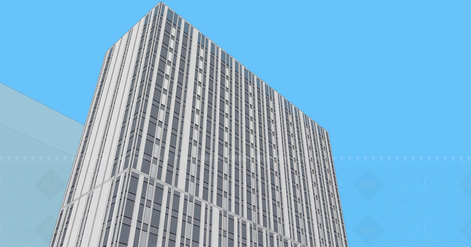 现代产业园办公楼SU模型下载【ID:1206680123】