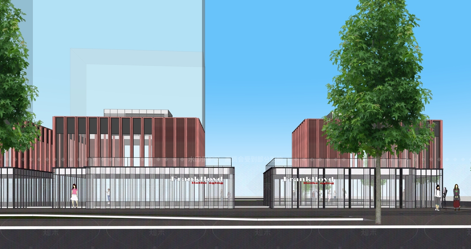 现代商业街SU模型下载【ID:1206680317】