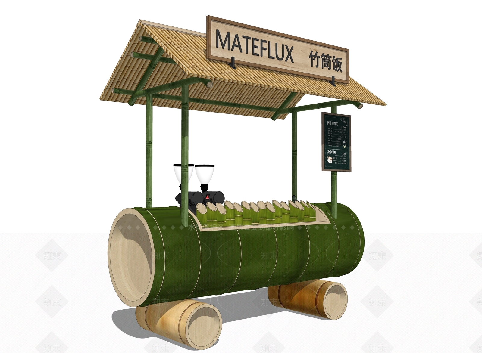 摊位SU模型下载【ID:1206681677】