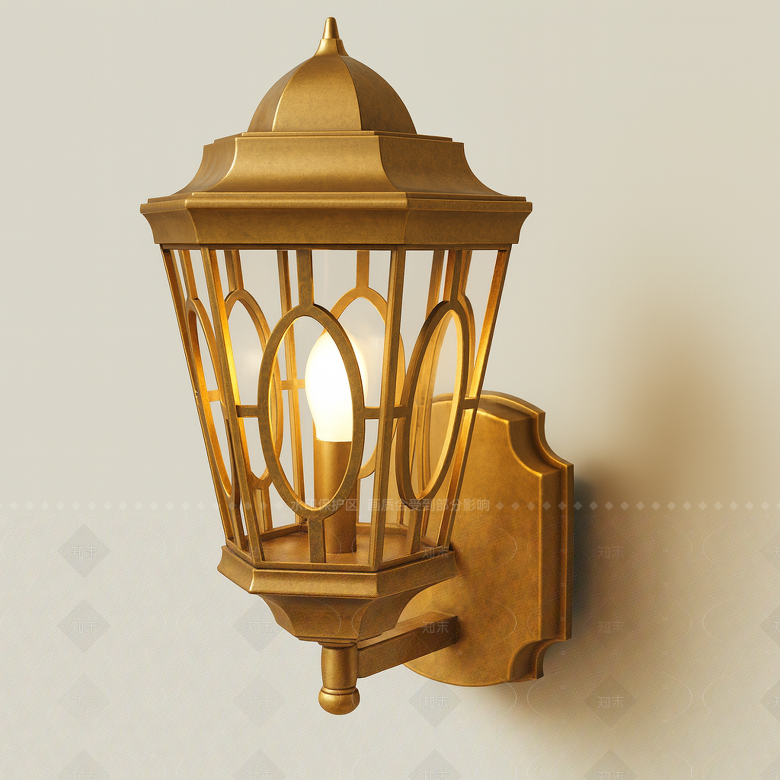 复古欧式壁灯SU模型下载【ID:1206687531】