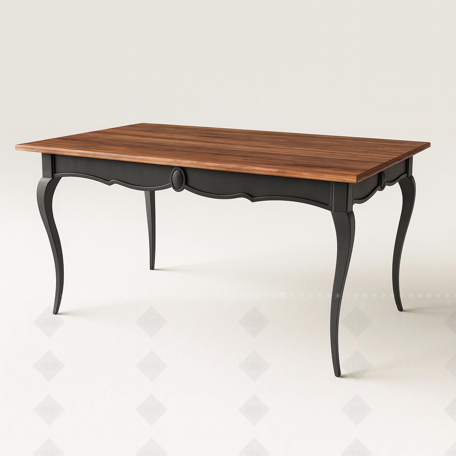 欧式复古餐桌SU模型下载【ID:1206687596】