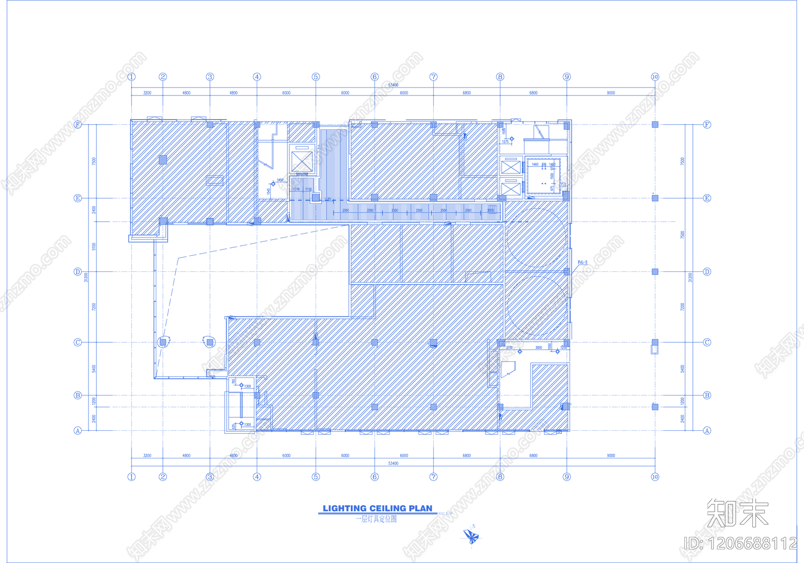 现代整体办公空间cad施工图下载【ID:1206688112】