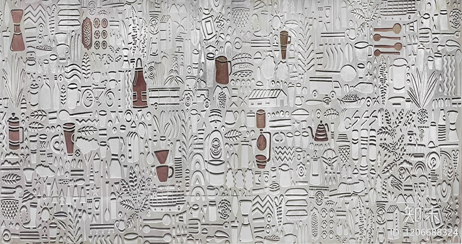 现代欧式涂鸦墙贴图下载【ID:1206688324】