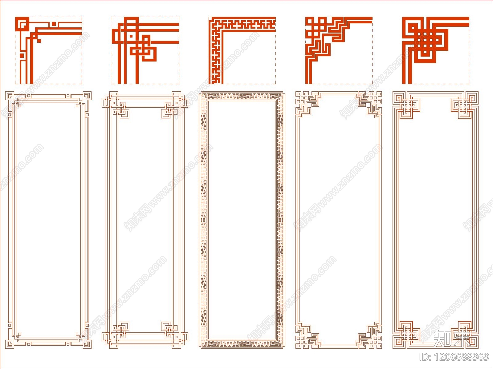 新中式屏风隔断cad施工图下载【ID:1206688969】