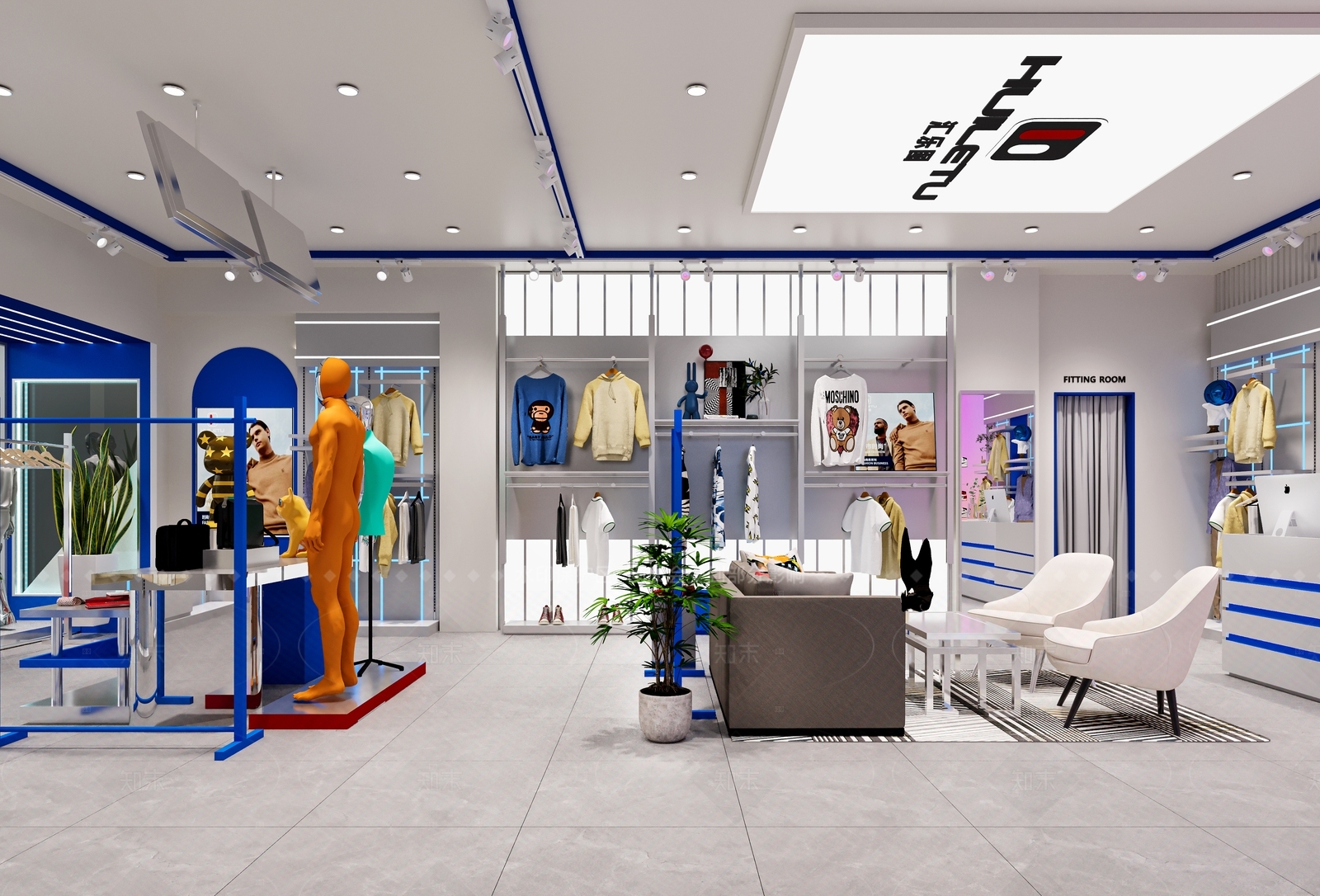 现代服装店3D模型下载【ID:1206690185】