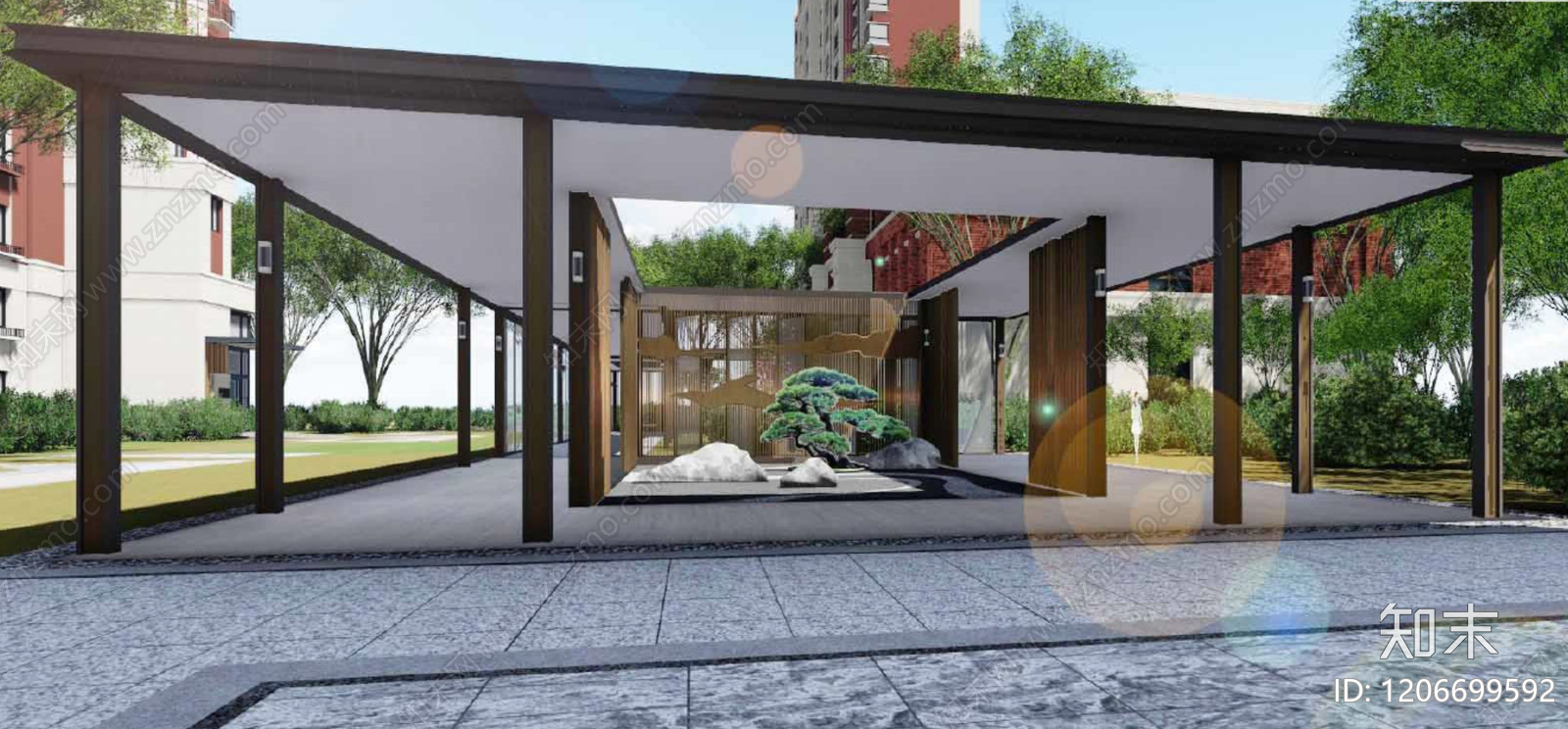 小区廊架施工图下载【ID:1206699592】