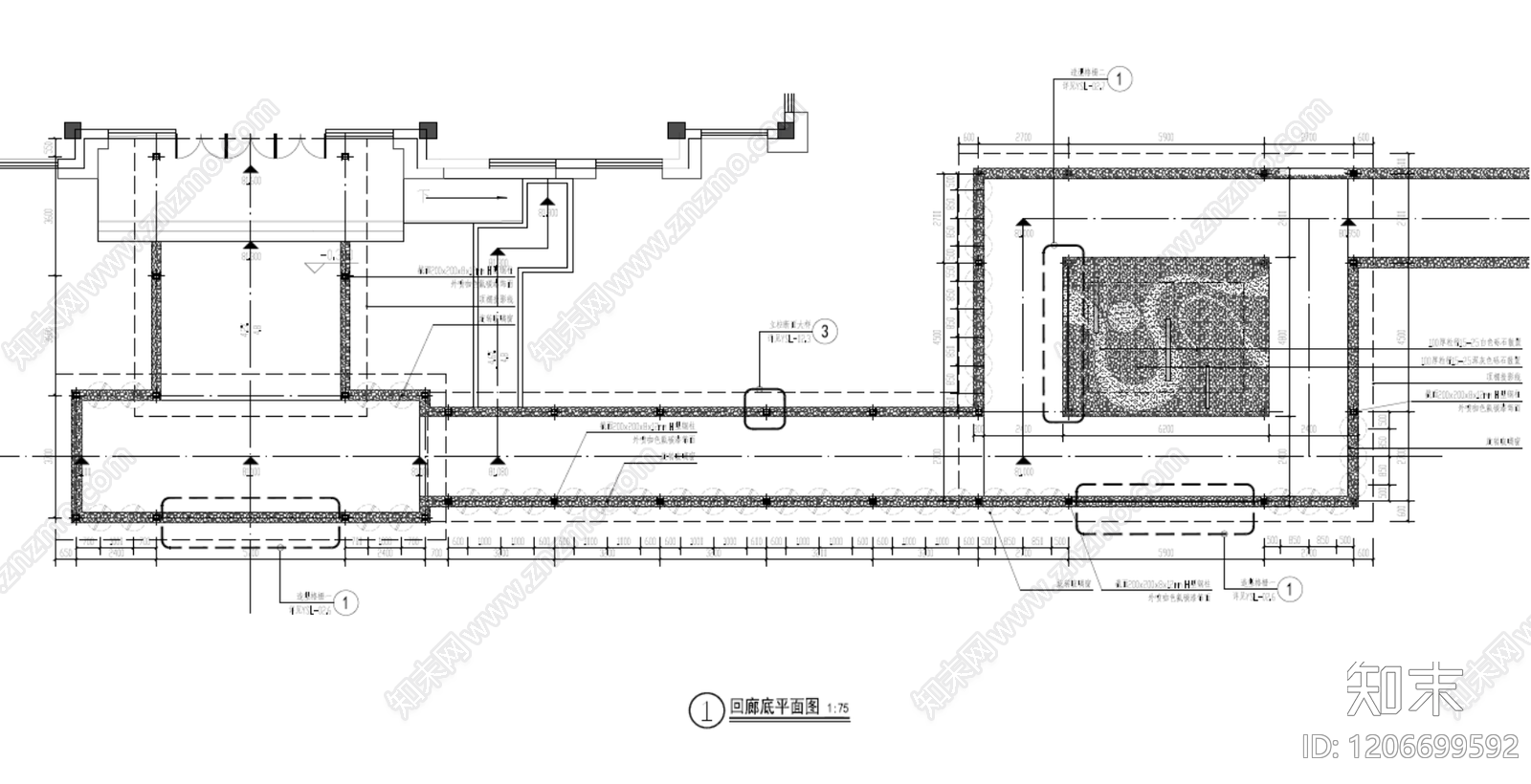 小区廊架cad施工图下载【ID:1206699592】