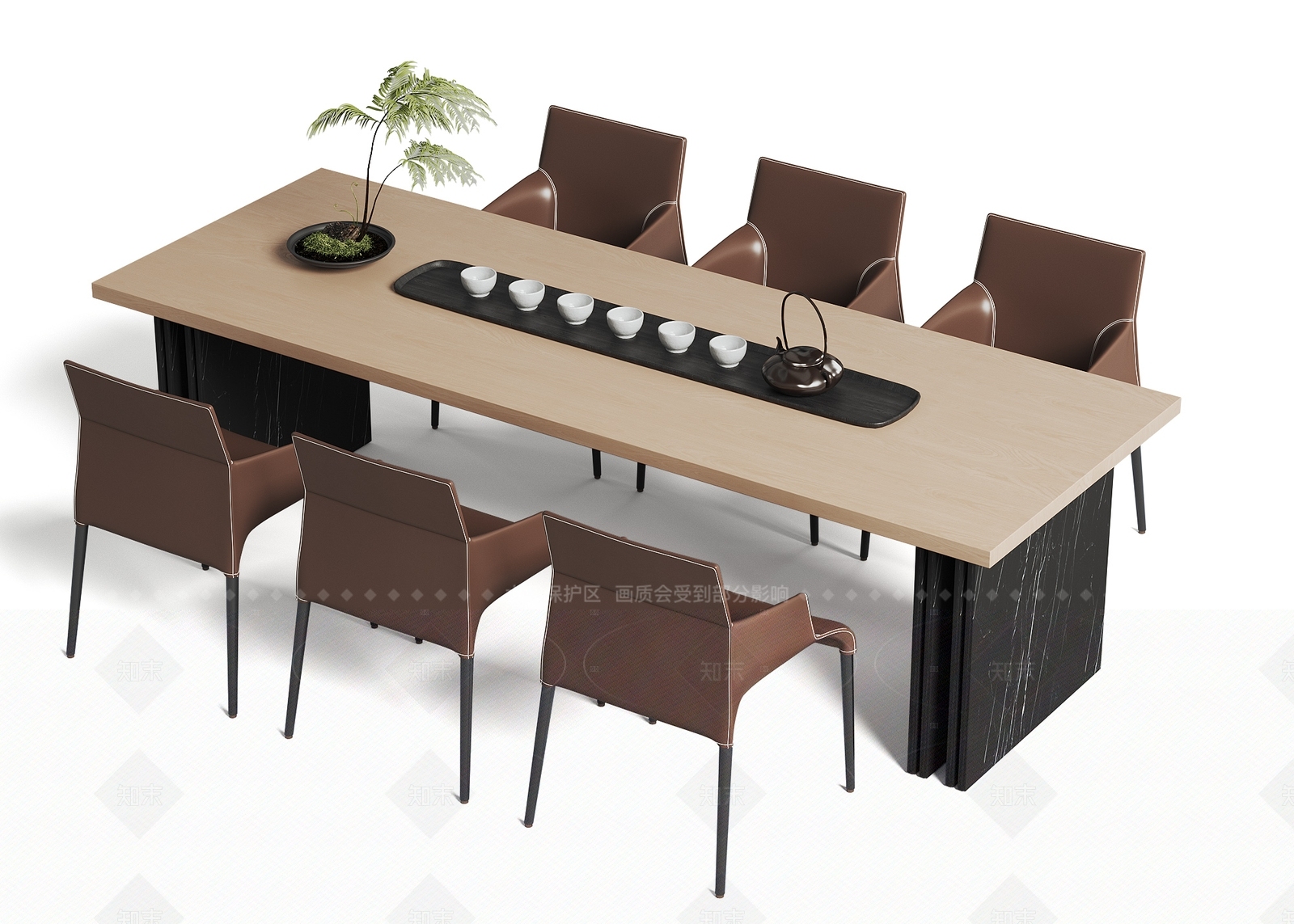 现代餐桌椅3D模型下载【ID:1206699845】