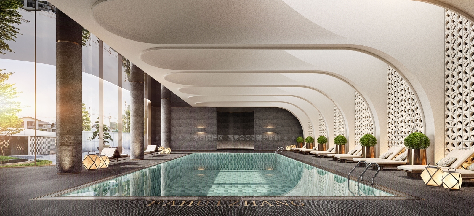 意式复古游泳馆3D模型下载【ID:1206700373】