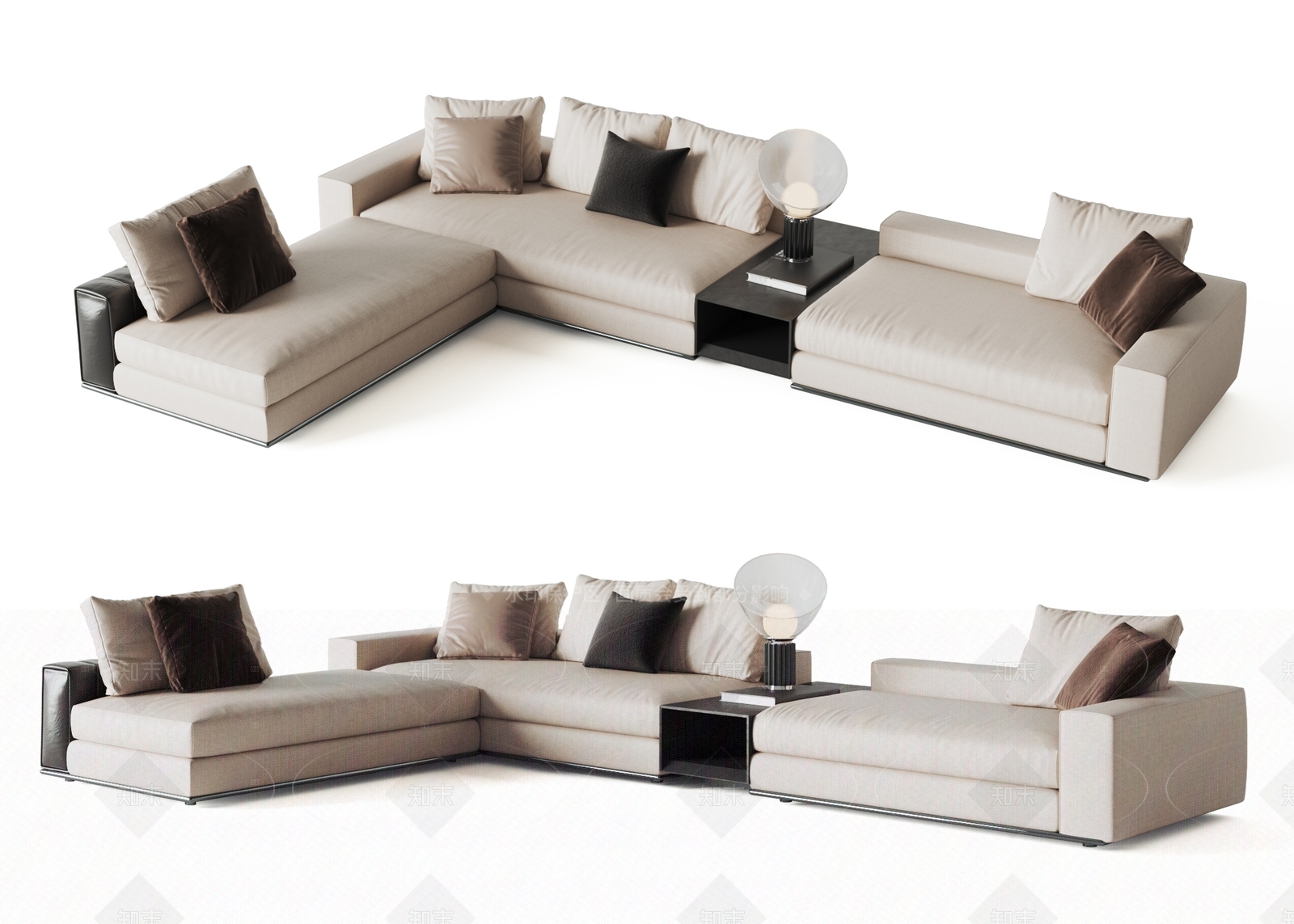 现代转角沙发3D模型下载【ID:1206701784】
