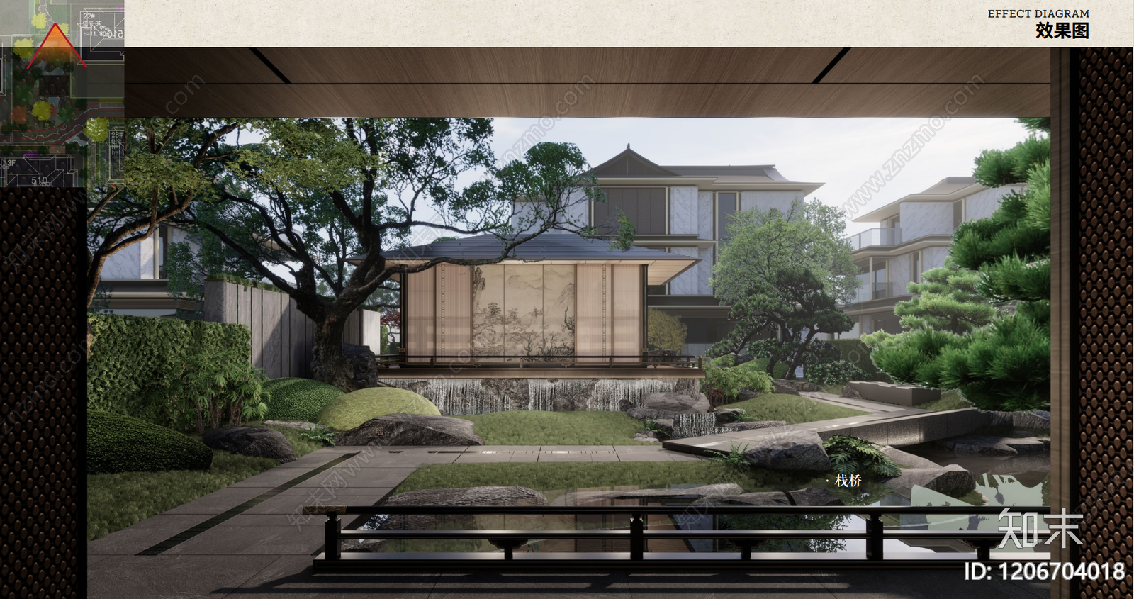 现代新中式示范区景观下载【ID:1206704018】