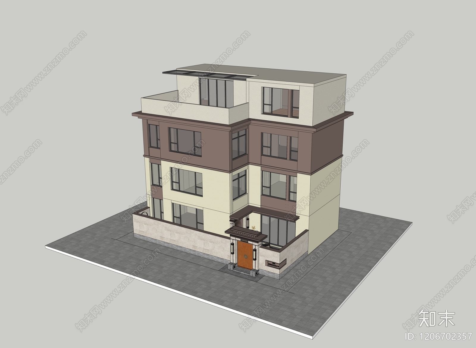 新中式庭院cad施工图下载【ID:1206702357】