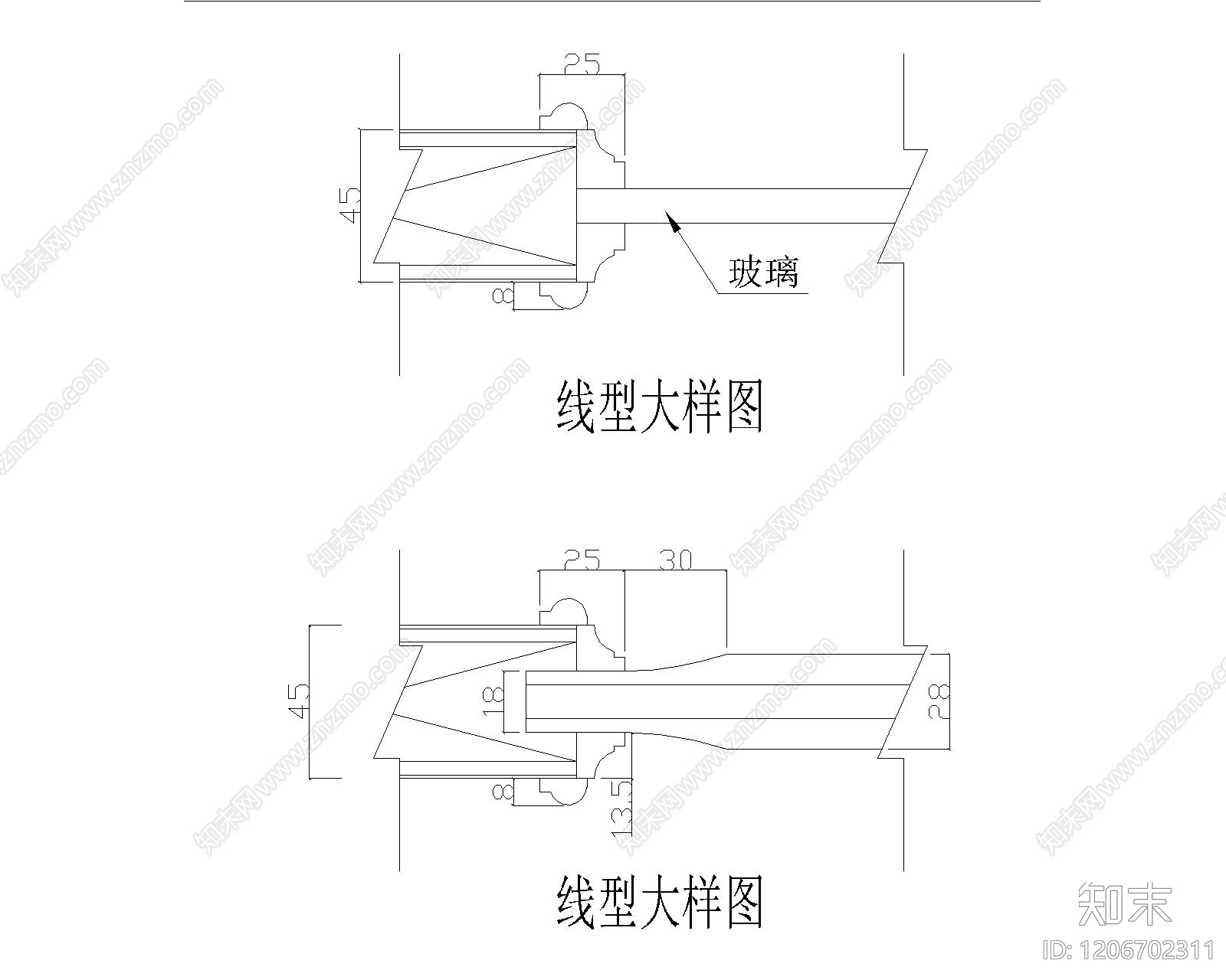 综合门节点cad施工图下载【ID:1206702311】