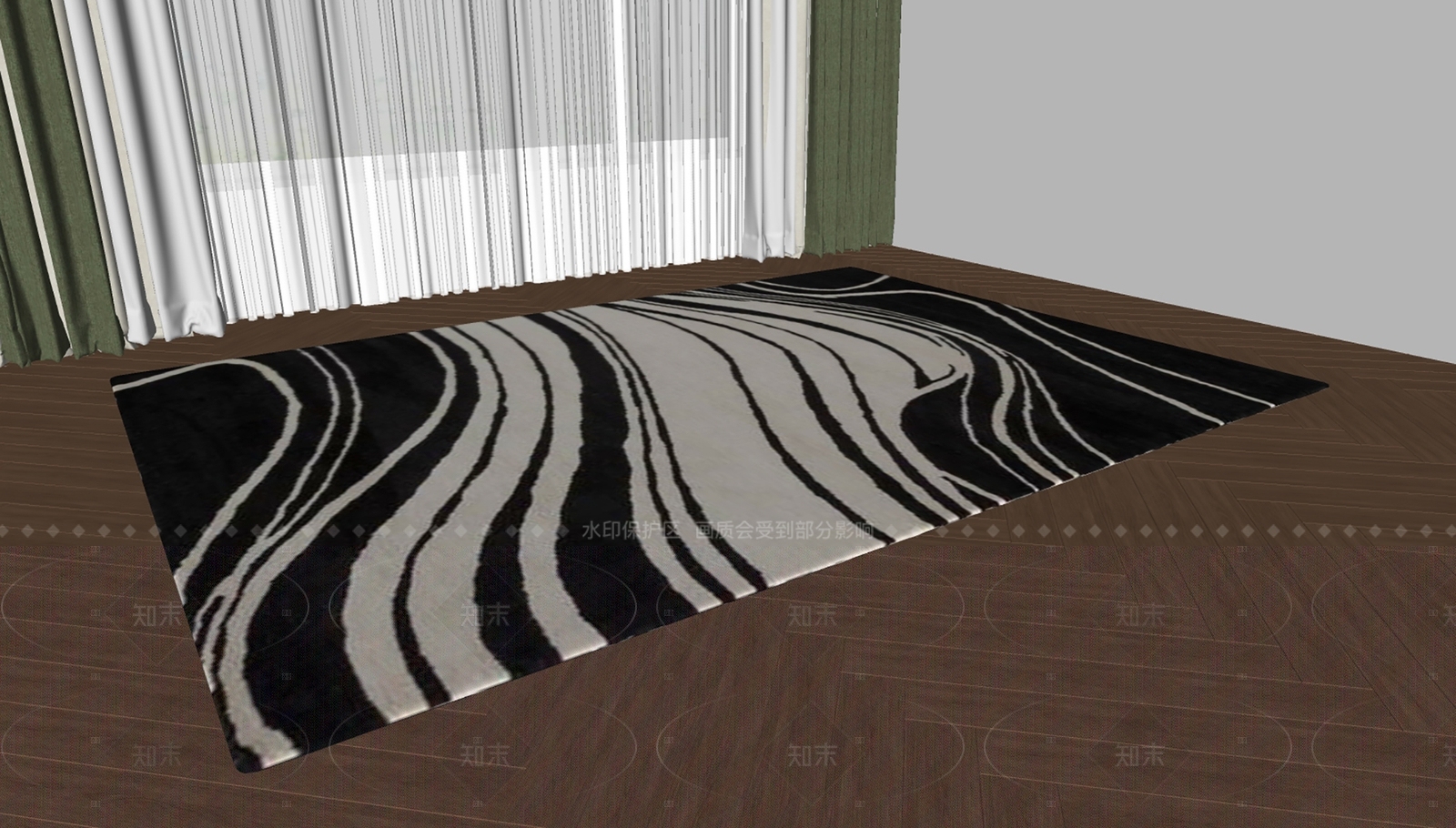 现代轻奢地毯SU模型下载【ID:1206706045】