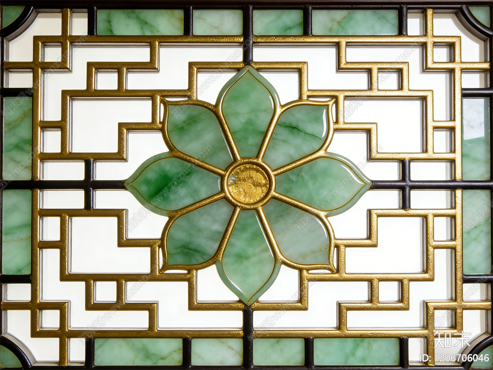现代新中式艺术玻璃贴图下载【ID:1206706046】
