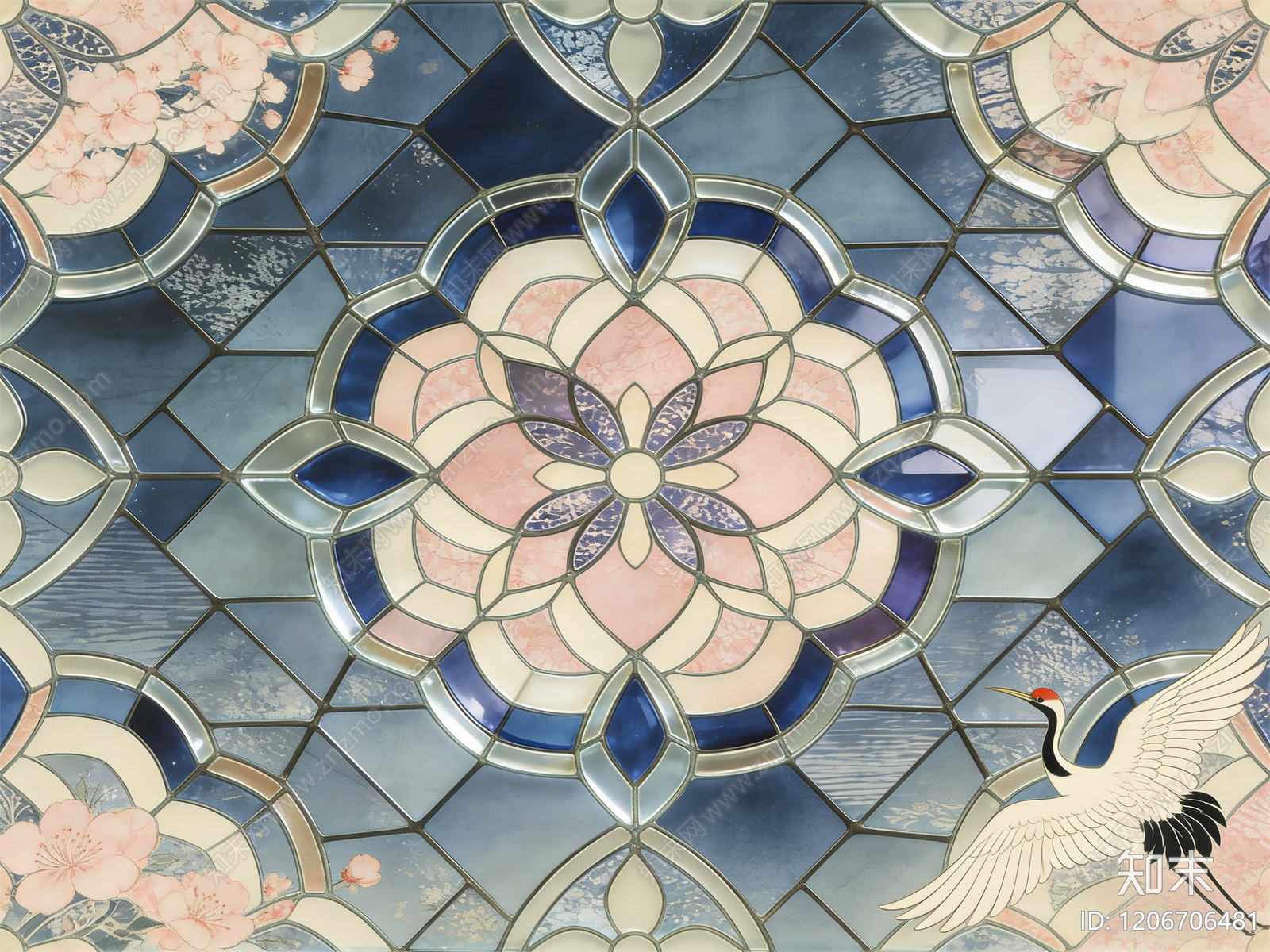 现代新中式艺术玻璃贴图下载【ID:1206706481】