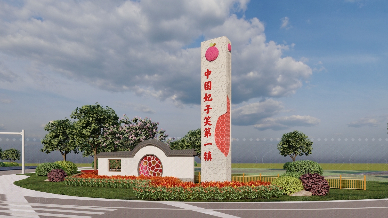新中式景观导视SU模型下载【ID:1206708047】