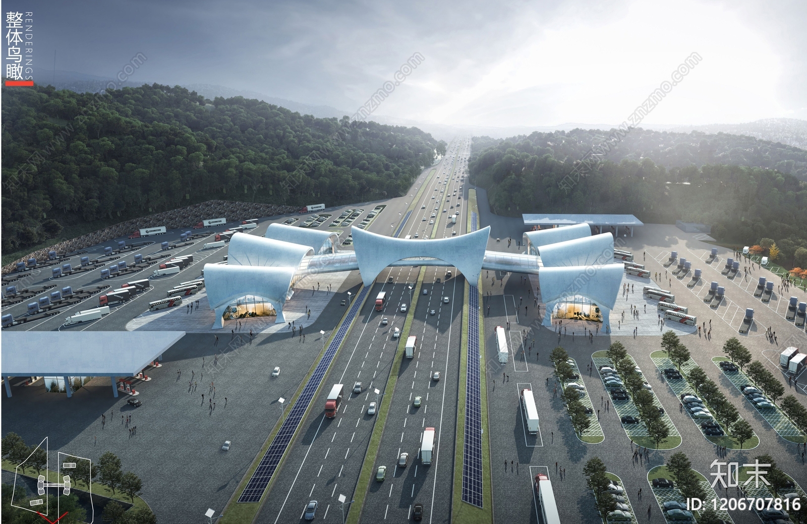 现代服务区建筑下载【ID:1206707816】