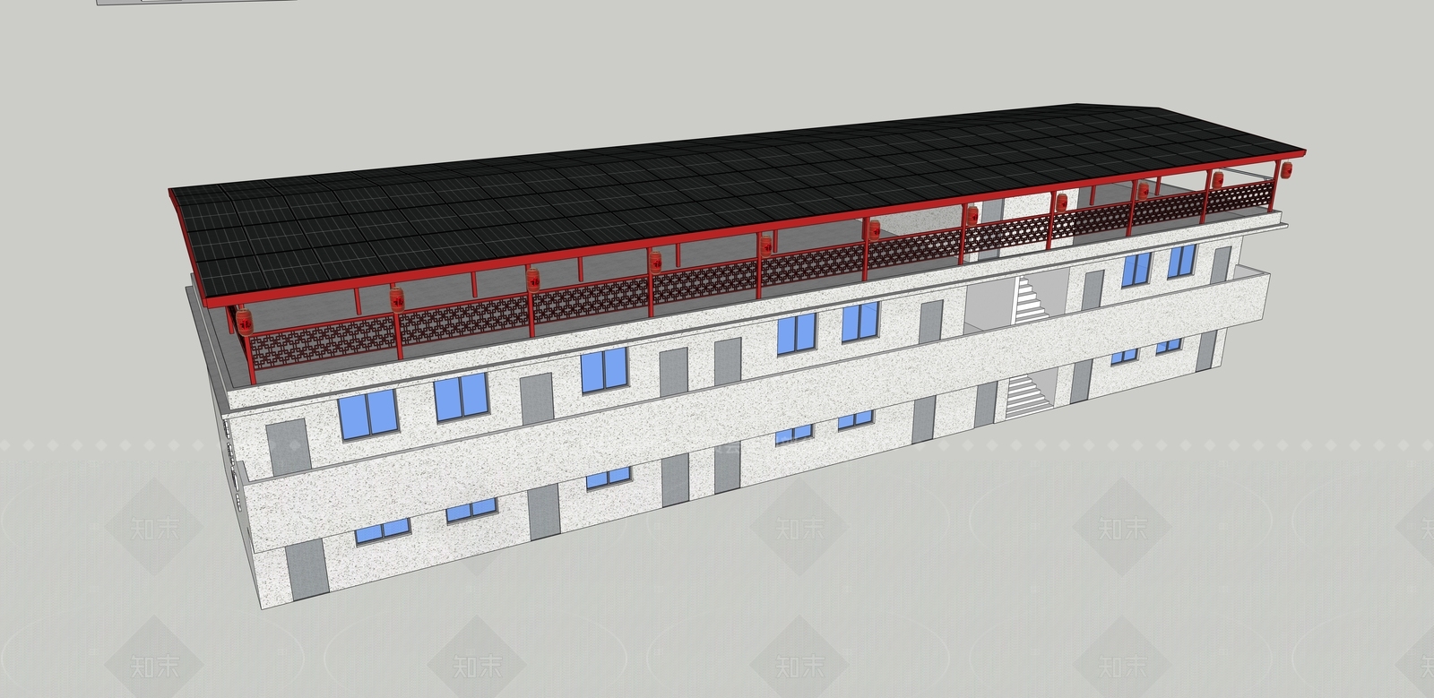 现代小公建SU模型下载【ID:1206708779】