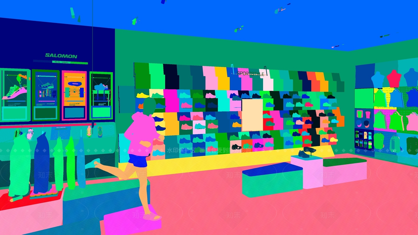 现代服装店3D模型下载【ID:1206709282】