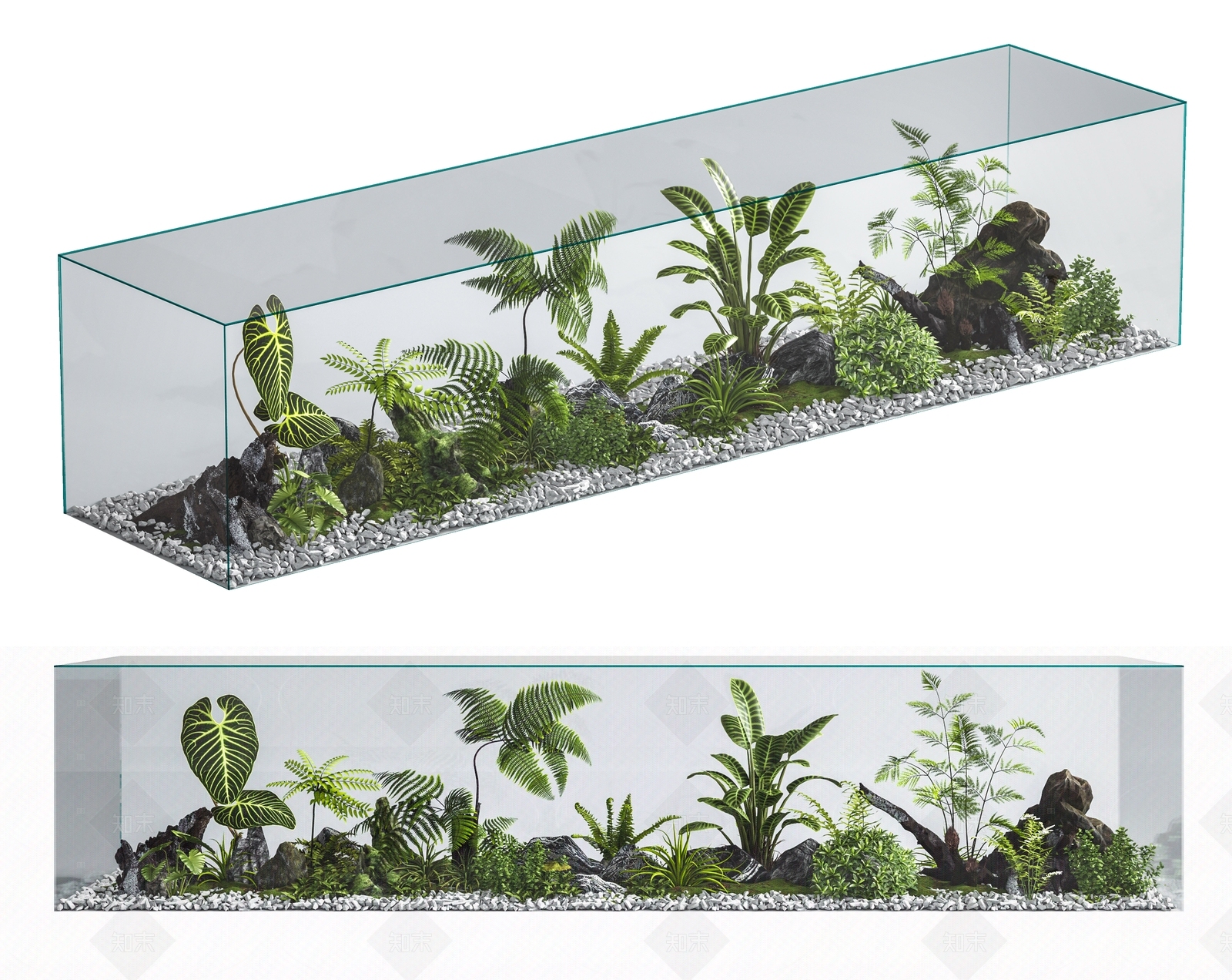 现代室内景观3D模型下载【ID:1206709375】