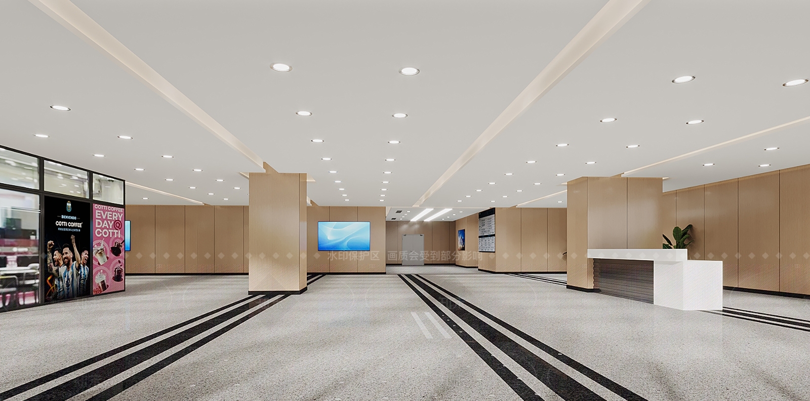 现代办公大厅3D模型下载【ID:1206712229】