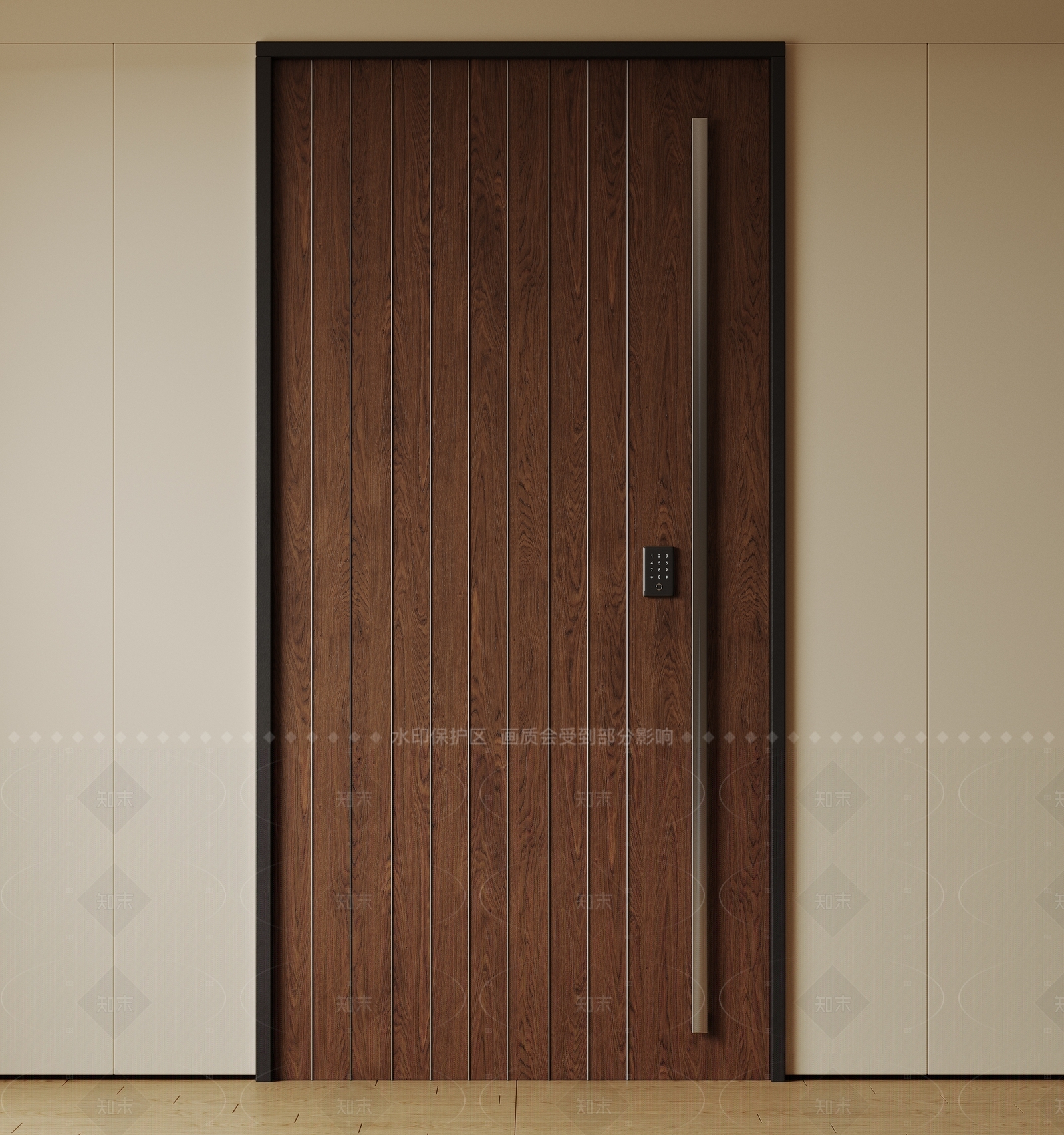 现代极简单开门SU模型下载【ID:1206713840】