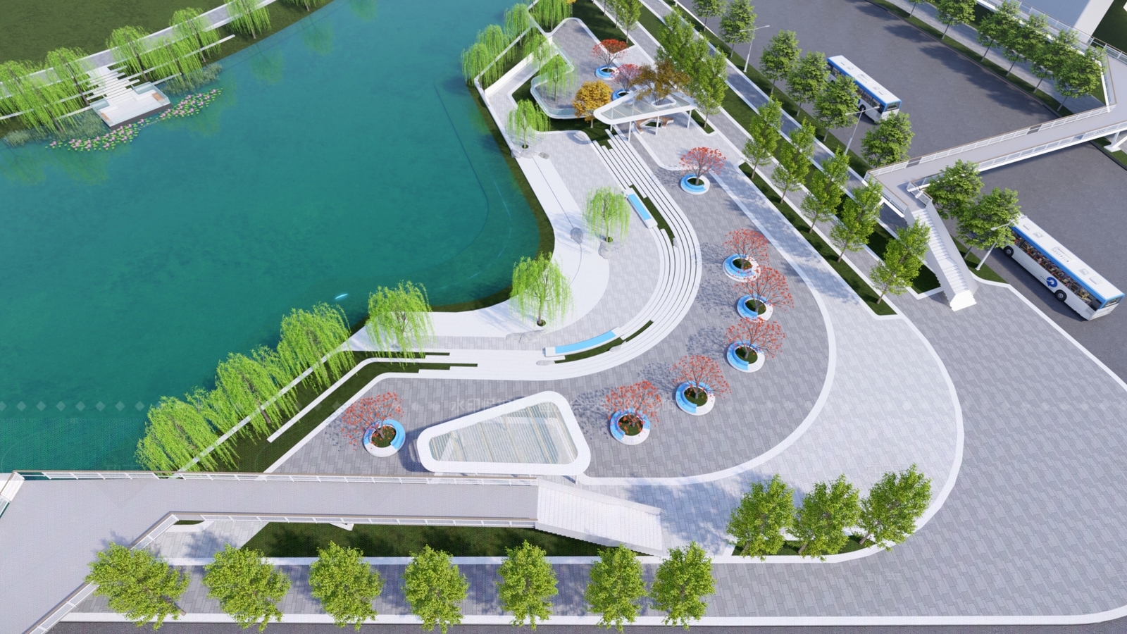 现代口袋公园SU模型下载【ID:1206715417】