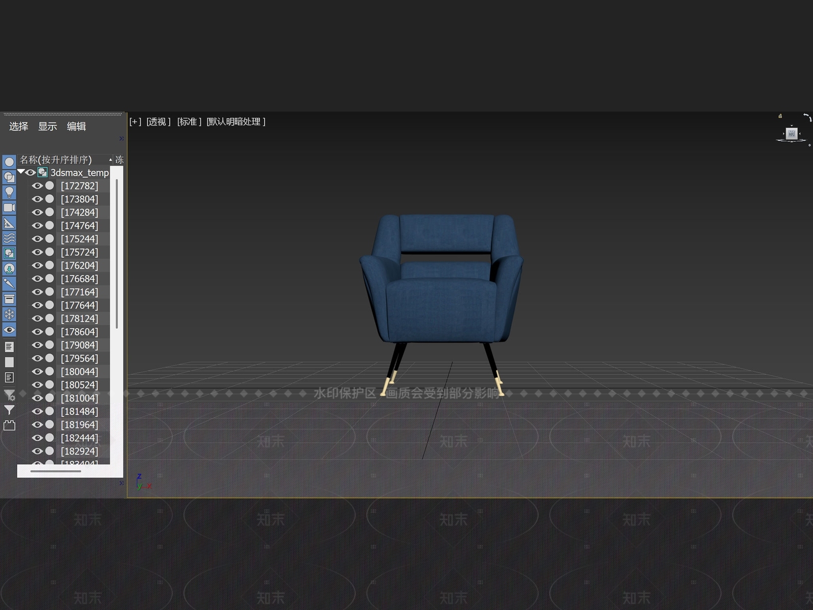 意式现代单人沙发3D模型下载【ID:1206720147】