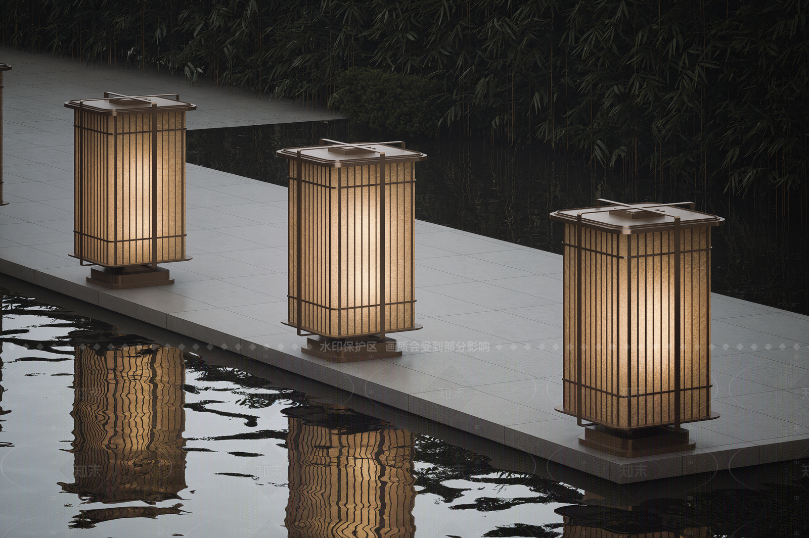 现代草坪灯SU模型下载【ID:1206724394】