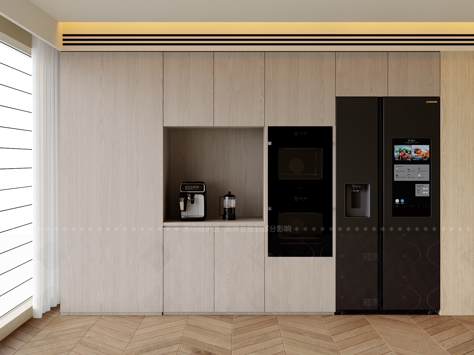 现代餐边柜3D模型下载【ID:1206725729】