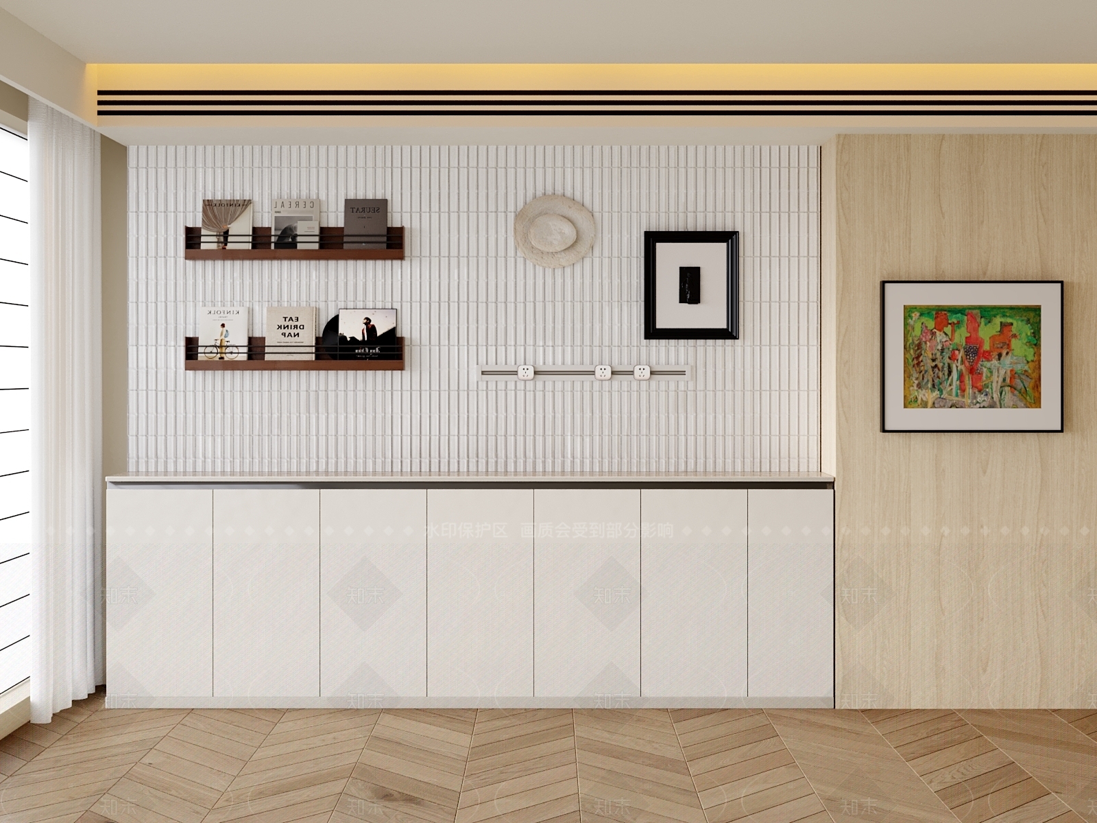 现代餐边柜3D模型下载【ID:1206726469】