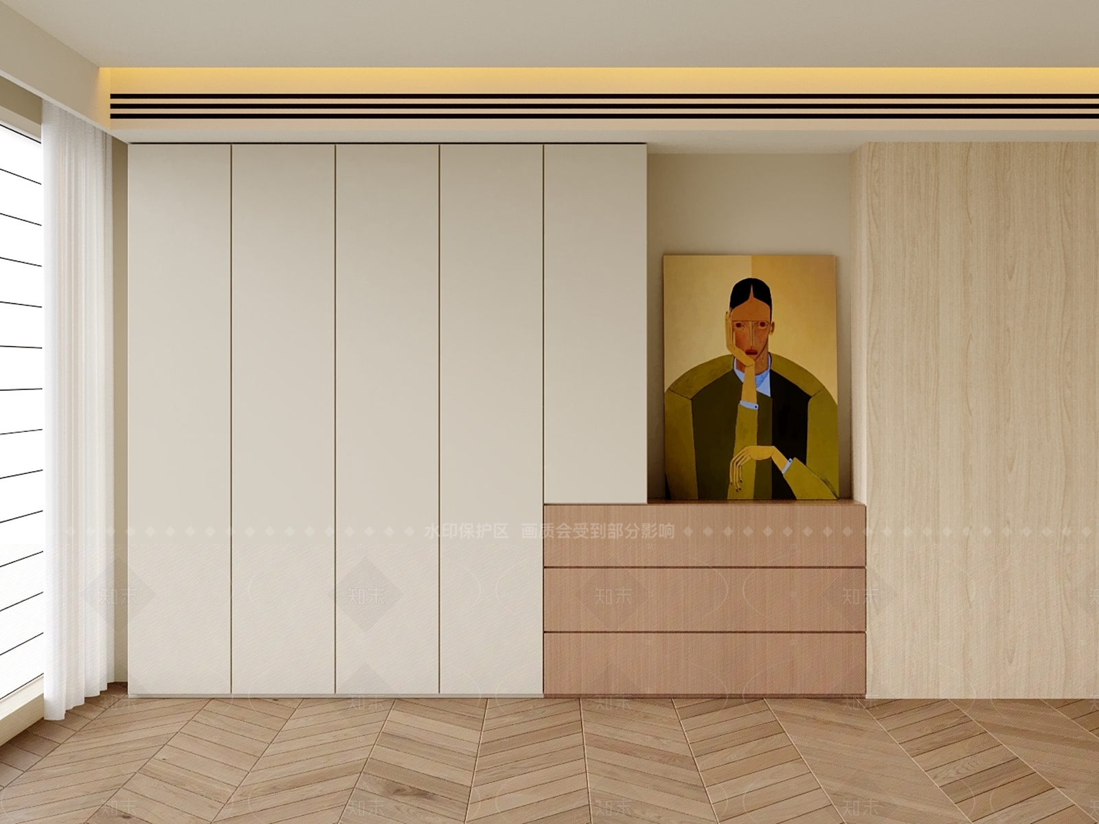 现代衣柜3D模型下载【ID:1206726955】